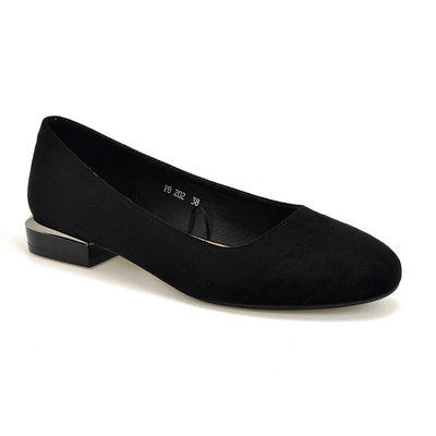 Baleriny Sergio Leone PB202 czarny zamsz  r. 36