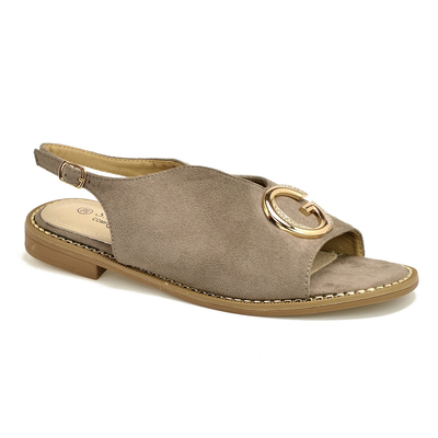 Sandały Barski KV27-058 taupe r. 36