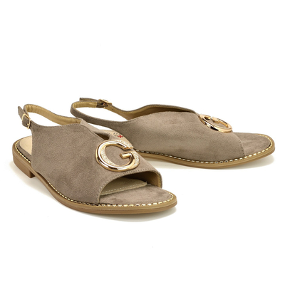 Sandały Barski KV27-058 taupe r. 36