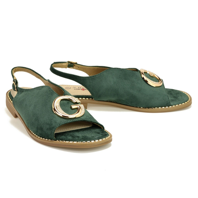 Sandały Barski KV27-058 zielone r. 36