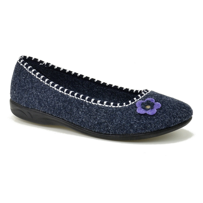 Pantofle  Adanex 16271 granatowe r. 37