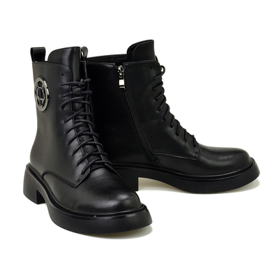 Skórzane trzewiki Filippo DBT6408/24 czarne  r. 36