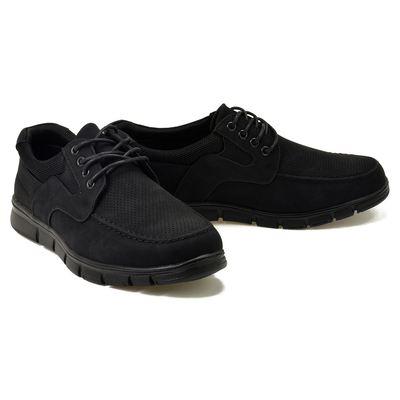 Czarne męskie półbuty  Dr. Jan MD25-34 r. 41
