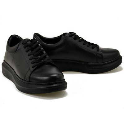 Czarne skórzane półbuty męskie Venga Style SN-07 r. 40