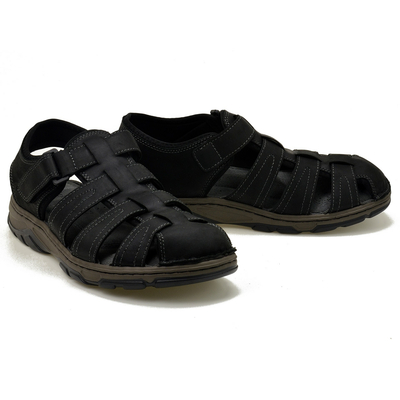 Czarne skórzane sandały męskie McKeylor 95321 r. 41