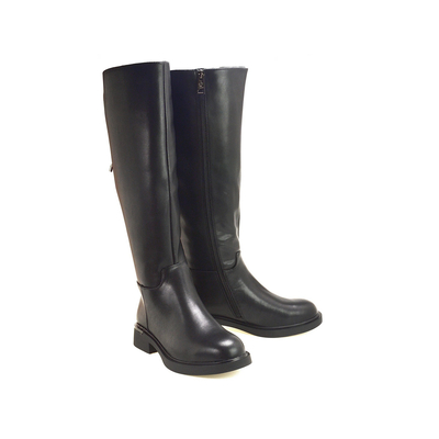 Czarne skórzane kozaki damskie Vinceza 66822 r. 36