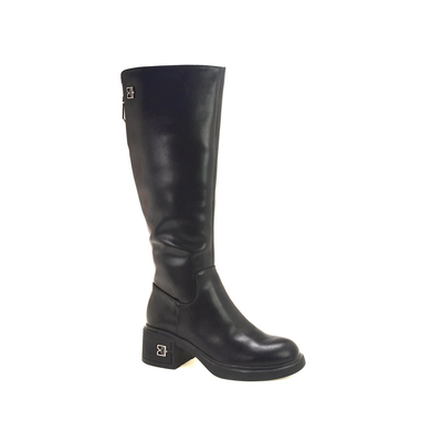 Czarne skórzane kozaki damskie Vinceza 66823 r. 37