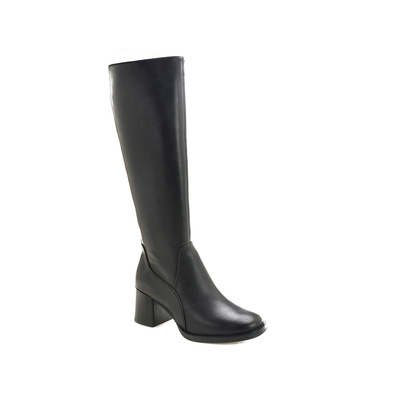 Czarne skórzane kozaki damskie na obcasie Sergio Leone KZ25231-S r. 36