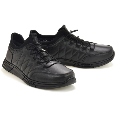 Czarne skórzane półbuty męskie Nandoo 2018 r. 40