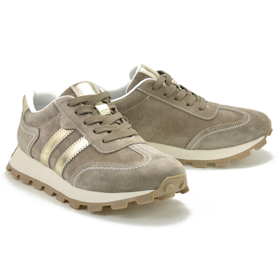 Beżowe sneakersy damskie S.Barski  LR61-7097 r. 36