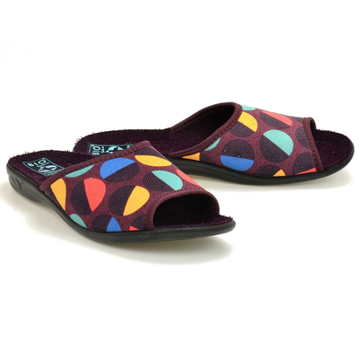 Bordowe pantofle  damskie Adanex 29223 r. 36