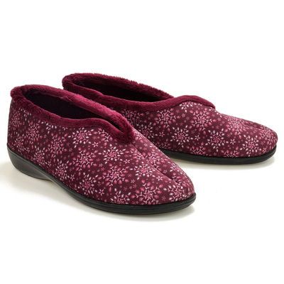 Bordowe pełne pantofle damskie Adanex 29174 r. 36