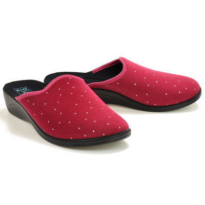 Bordowe pełne pantofle  damskie Adanex 29859 r. 37