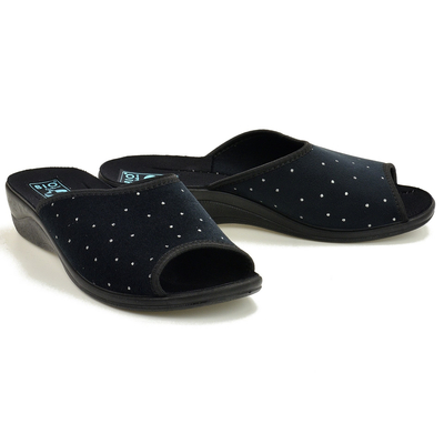 Czarne pantofle  damskie Adanex 29858 r. 38