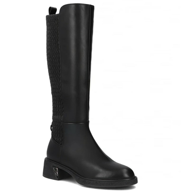 Czarne skórzane kozaki damskie Filippo DKZ7469/25 r. 36