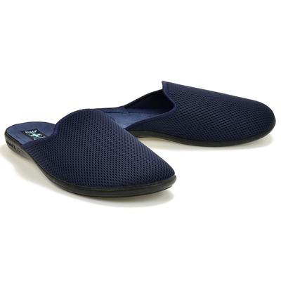 Granatowe pantofle pełne męskie Adanex 29993 r. 40