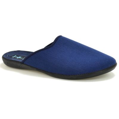 Granatowe pantofle pełne męskie Adanex 30025 r. 40