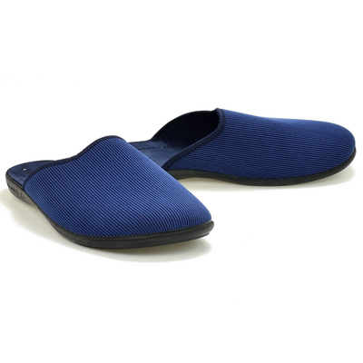 Granatowe pantofle pełne męskie Adanex 30025 r. 40