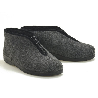 Szare wysokie pantofle męskie bambosze Adanex 22530 r. 42