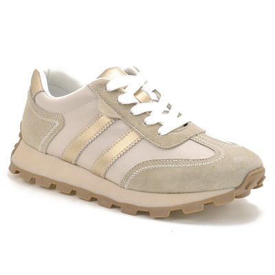 Beżowe sneakersy damskie S.Barski  LR61-7096 r. 36