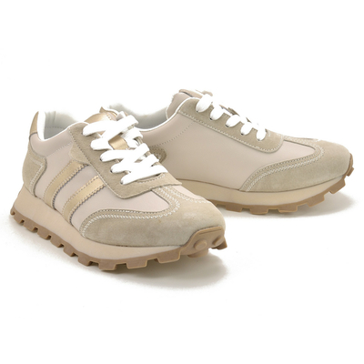 Beżowe sneakersy damskie S.Barski  LR61-7096 r. 36