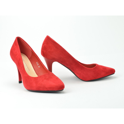 Czółenka Sergio Leone 1399 czerwony  zamsz  r. 37