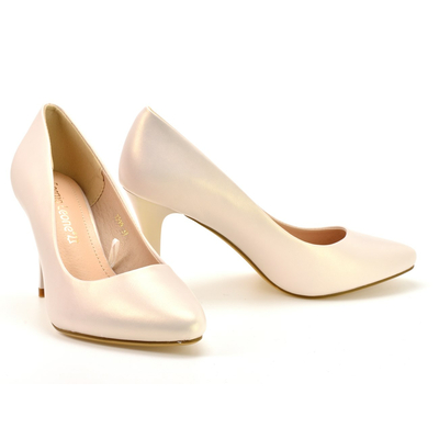 Czółenka Sergio Leone 1399 beż perła  r. 36