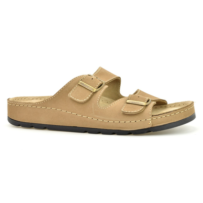 Klapki  Helios 813 beż  r. 41