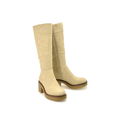 Kozaki Sergio Leone KZ930 beż nubuck  r. 36