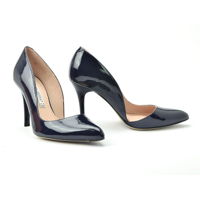 Czółenka Bravo Moda 1256 granat lakier r. 35