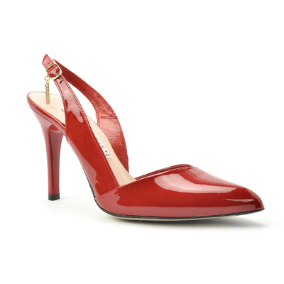 Czółenka Bravo Moda 1317 czerwony lakier r. 35